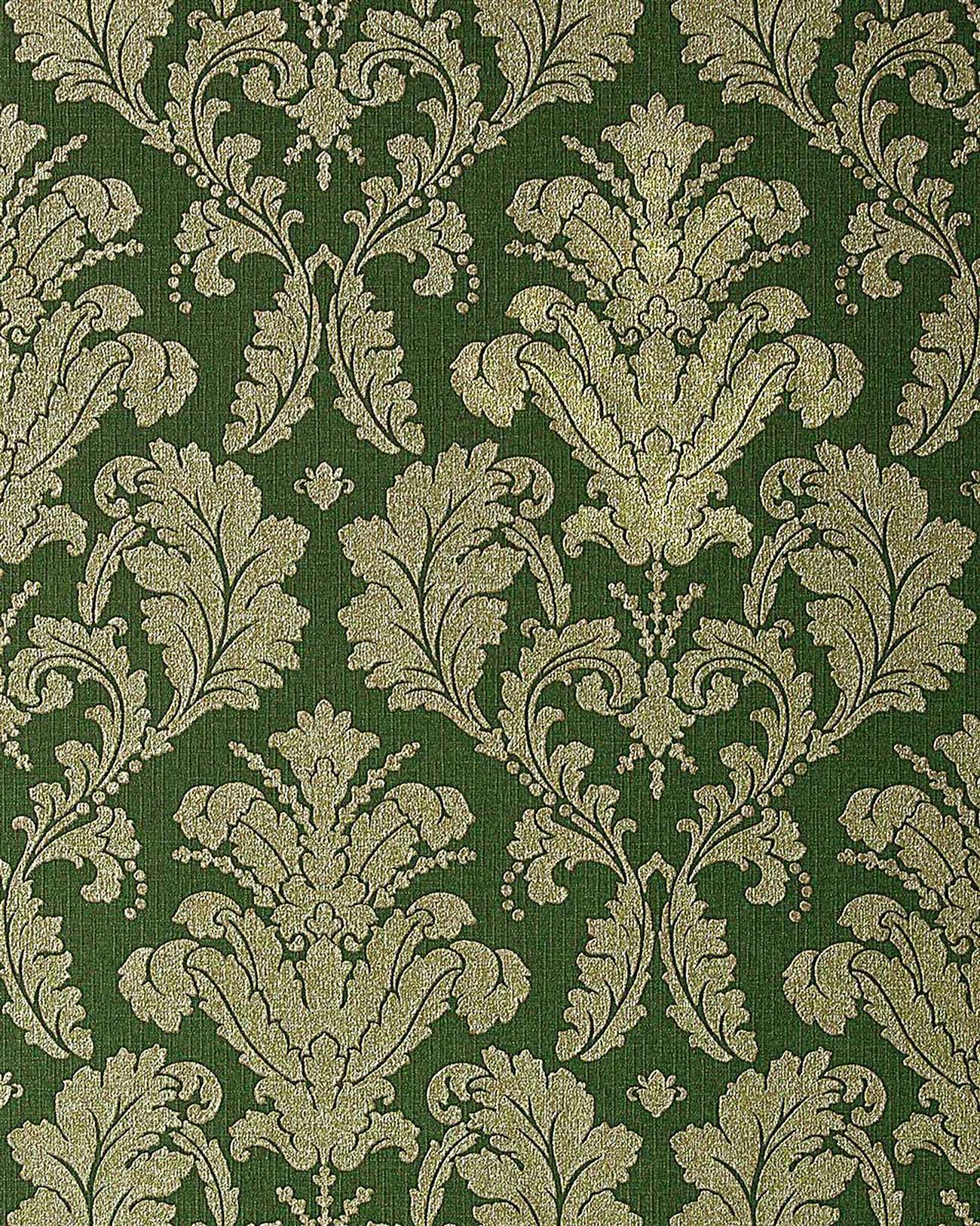 EDEM 752-38 luxury heavyweight baroque damask vinyl wallpaper green