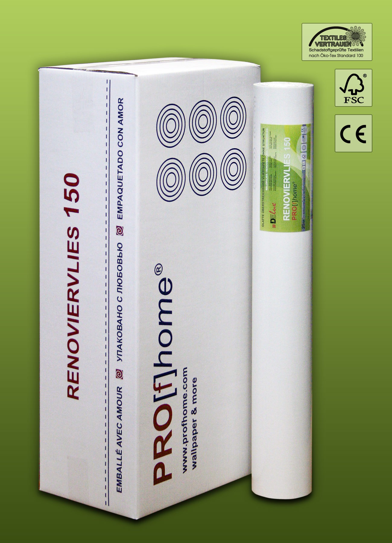 Malervlies | Renoviervlies | glattes Vlies mit 150 g/qm ...
