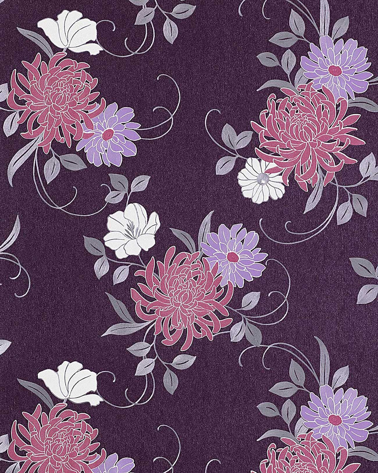 wohnzimmer grau violett:White Embossed Floral Wallpaper wohnzimmer grau violett:White Embossed Floral Wallpaper