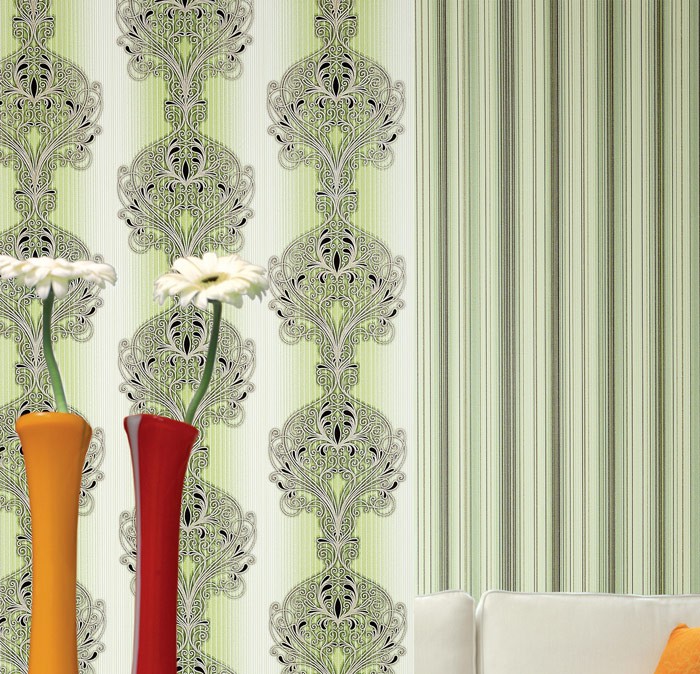 Barock Tapete T?rkis Wei? : Black Vinyl Wall Covering Barock Tapete T?rkis Wei? : Black Vinyl Wall Covering